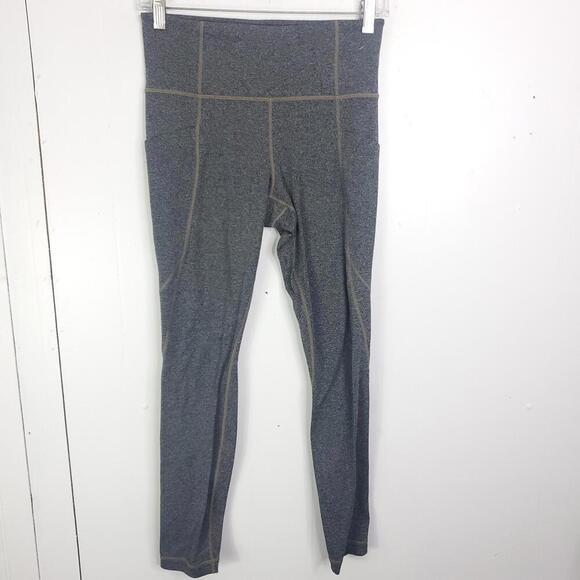 Athleta Leggings Womens Small Stash Pocket Salutation Gray Side Pockets - Picture 1 of 9